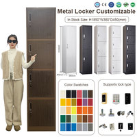 Casier en acier pour étudiants, simple ou multi-portes, avec serrure électronique, homologué FM, résistant à la rouille, armoire de rangement durable pour la maison et la salle de sport