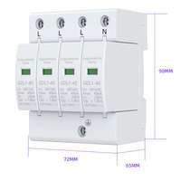 Parafoudre AC SPD T2 pour systèmes solaires photovoltaïques 1000V DC 385V 80kA, modèle LY-301 Lyhc pour systèmes d'alimentation industriels et domestiques