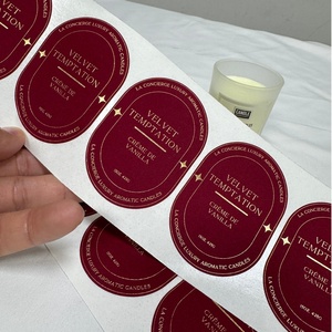 Etiquetas Adhesivas de Terciopelo Personalizadas para Impresión, Etiquetas Cuadradas para Envases de Velas, para Velas Hechas a Mano - Product Image 4