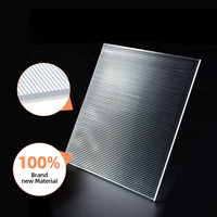 Feuille acrylique texturée à rayures transparentes extrudées en relief personnalisée Plaque acrylique transparente à nervures PMMA