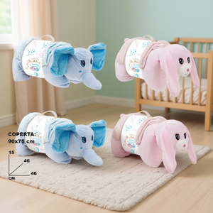 Almohada de peluche Sweet Nanna con manta de 90x75 cm para bebés y niños - Product Image 2