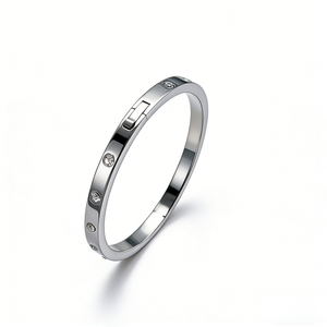 Brazalete <span class=keywords><strong>de</strong></span> Zirconia Completo, Chapado en Oro <span class=keywords><strong>de</strong></span> 18K, Acero Inoxidable, Resistente al Agua, Antideslustre, Elegante <span class=keywords><strong>y</strong></span> Moderno para Mujer, Uso Diario, Joyería <span class=keywords><strong>de</strong></span> Moda - Product Image 1