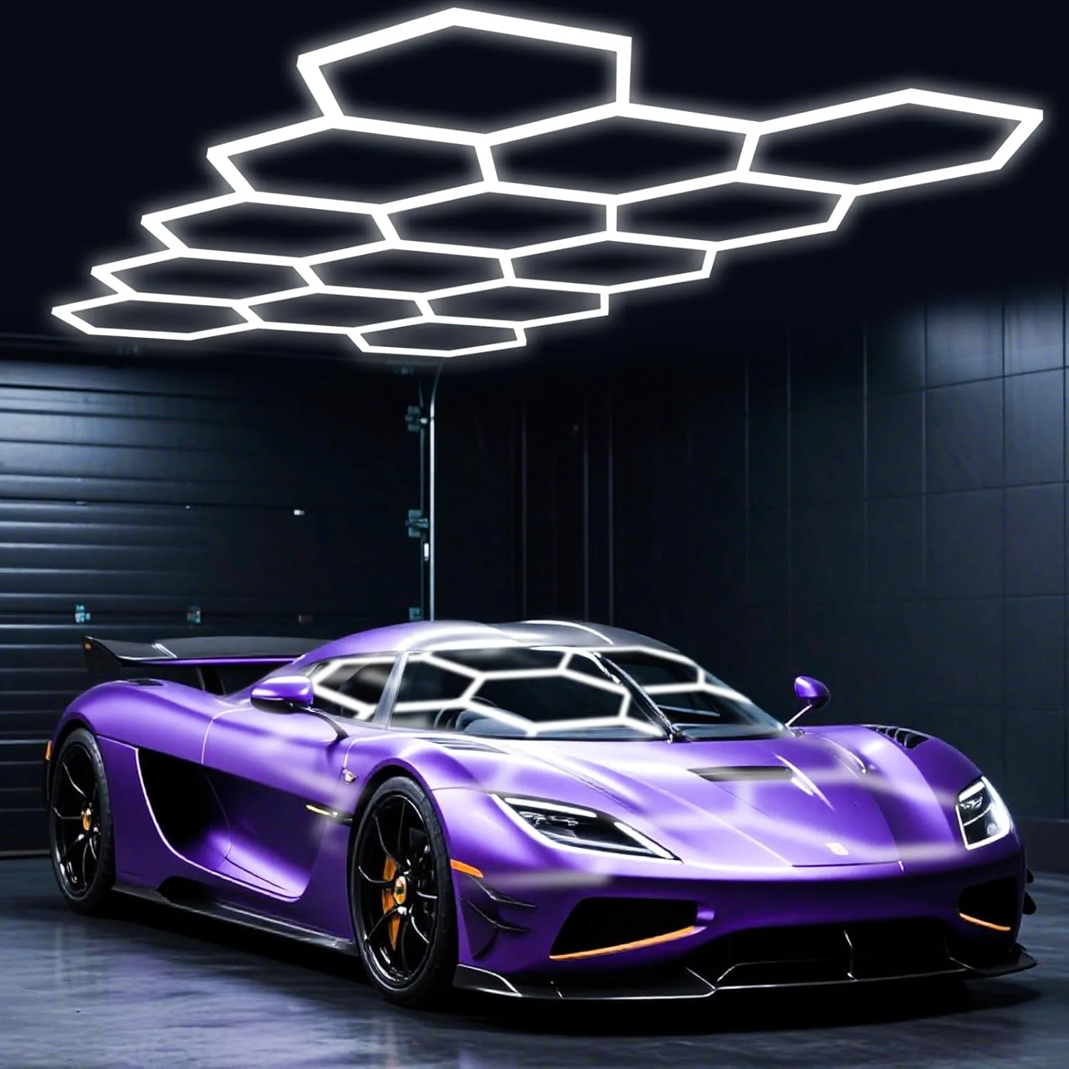 220V 110V Ceiling Tube Light Honeycomb Garage Lights for Gym Basement Warehouse Auto Beauty Shop Salon Office LED Working Light