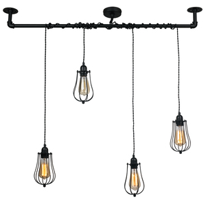 Nordic <strong>Style</strong> Chandelier Sputnik Design Loft <strong>Industrial</strong> <strong>Light</strong> Luiggi Matt Black Steam Punk <strong>Ceiling</strong> <strong>Light</strong> - Product Image 6