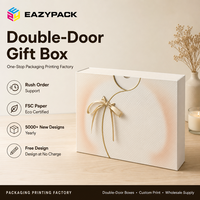 Boîtes cadeaux personnalisées écologiques à double porte avec ruban pour foulards en soie