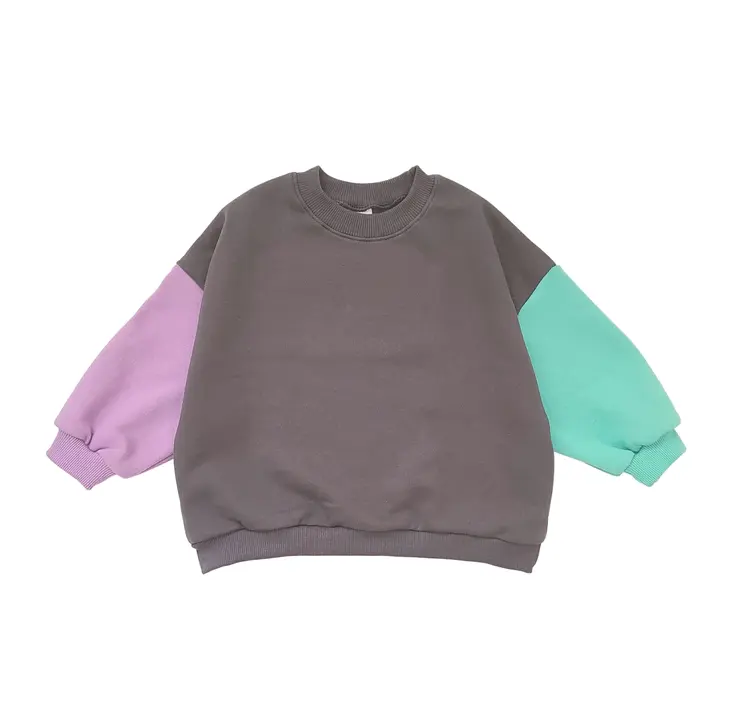 New Design Baby Boy Baby Girl Clothing Shirts Raglan Onesie Color Block Unisex Kids Spring Shirt Long Sleeve Sweatershirt