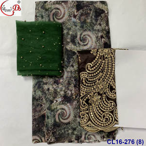 Nouveautés Lisami en solde : Style 2 yards de filet + 2 yards + 3,5 yards de coton <span class=keywords><strong>suisse</strong></span> doux et léger, voile de rayonne doux, dentelle en coton - Product Image 3