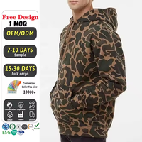 Sweat à capuche de chasse pour homme en toile camouflage à impression par sublimation personnalisée, coupe-vent et respirant