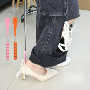 Vente en gros de chausse-pied télescopique en plastique et en acier inoxydable, réglable en longueur, pour la maison, à long manche - Product Image 6