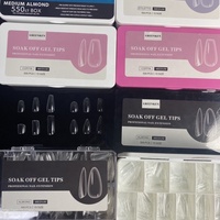 Pointes d'ongles Gel X Full Cover XS XXS Cercueil Amande Demi Mat Pointes d'ongles Logo personnalisé Carré Stiletto Extra Court Pointes d'ongles en gel souple