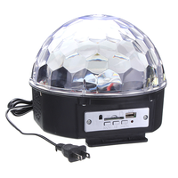 Lumière de boule de cristal LED RGBYWP à 6 couleurs avec télécommande Bluetooth, effets de lumière pour discothèque, scène, fête, DJ