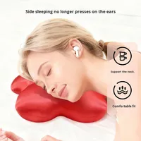 Oreiller de protection des oreilles perforé sans pression Gaby Hole pour dormir sur le côté, soulagement de la douleur aux oreilles avec soutien cervical