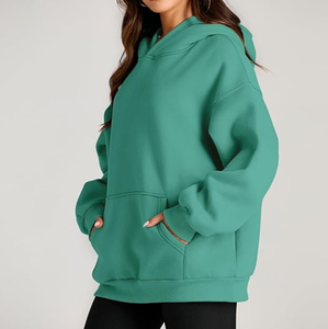 Venta al por mayor de encargo de alta calidad 100% algodón impreso Unisex Sudadera con capucha de algodón Casual niñas sudaderas Color sólido sudaderas con capucha de las mujeres - Product Image 1