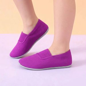 Zapatos de Ballet de Lona Amarillos para Mujer, Suela Plana de Goma, Forro de Algodón, Talla 8, Modelo SHOESGYM - Product Image 5