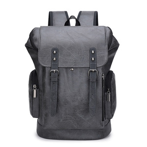 Men's PU <b>Backpack</b> 20-35L Large Capacity Business Travel Commuting Student Solid Color Detachable Straps Spring 2025 - Product Image 4
