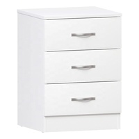 Table de chevet à 2 tiroirs pour salon, commode de chambre à coucher en bois blanc, table de chevet