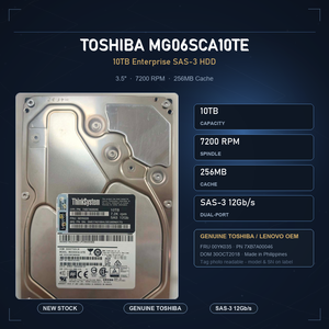 ฮาร์ดไดรฟ์ MG06SCA10TE 10TB Enterprise SAS ขนาด 3.5 นิ้ว 7.2K RPM สำหรับเซิร์ฟเวอร์ แบบถอดจากเครื่อง ไม่มีชั่วโมงใช้งานต่อเนื่อง รับประกัน 3 ปี - Product Image 3