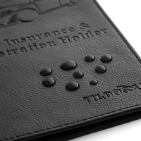 Porte-monnaie en cuir pour hommes et femmes, mode décontractée, personnalisé, assurance de voiture et porte-cartes d'immatriculation