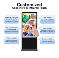 Pantalla LCD Comercial para Publicidad de 50 Pulgadas, Vertical, Versión Android, Monitor con Soporte de Pie, Tótem de Señalización Digital
