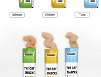 Barres de friandises crémeuses pour chats, saveurs saumon, poulet, thon, pâte nutritive pour chatons, sans additifs, 15g, vente en gros transfrontalière