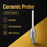Sonde à pointe plate en céramique SD0.80X10mm, filetage M2.5, pièce de rechange pour stylet de mesure d'indicateur de précision pour micromètre