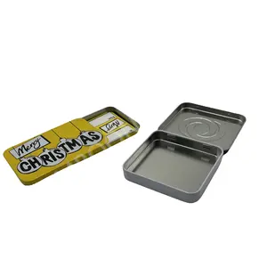 Scharnierplatte zweiteilig Metallbox für Pfefferminzen Schweiß Kaugummi Plätzchen Keks Kaffeebohne-30 Tage schnelle Lieferung