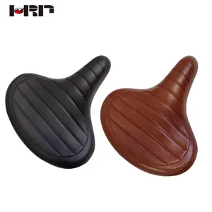 AQ8028 High Quality 2024 New PU Leather Durable Fat Retro Bicycle Saddles 280MMx300MM Cheap Bicycle Seats Big Size Bike Saddle