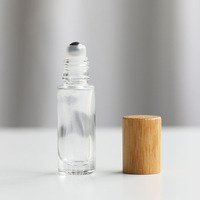 Botella de vidrio vacía con rodillo para aceites esenciales, para uso personal, decoración del hogar, fiestas - Botella roll-on para aceites esenciales