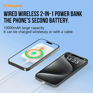 10000mAh Semi-Solid-State Akku Powerbank Ladestation Kabelloses Magnetisches Laden <span class=keywords><strong>2</strong></span>-in-1 Mit Lüfterkühlung und Ständer - Product Image 4