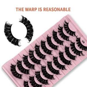 Pestañas Postizas de Estilo Europeo Americano, Tipo <span class=keywords><strong>Ruso</strong></span> DD, 10 Pares, Gruesas, Cruzadas, Tira Completa, Otros Materiales, Otros Tipos - Product Image 4