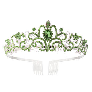LUOXIN – <span class=keywords><strong>couronne</strong></span> de concours d'anniversaire, accessoires de cheveux de mariage, diadème de mariée - Product Image 6