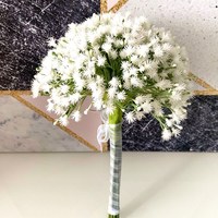 Bouquets de Mariage en Fleurs Artificielles de Gypsophile Effet Soie Réel, Bouquet de Mariée Blanc pour Mariage