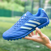Chaussures de football à prix spécial pour hommes et femmes, crampons TF antidérapants, pour élèves du primaire et du collège, enfants, tige en cuir synthétique