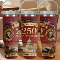 Gobelet isotherme durable en acier inoxydable pour le 250e anniversaire, 30 oz, design imprimé UV, livraison gratuite aux États-Unis, en stock