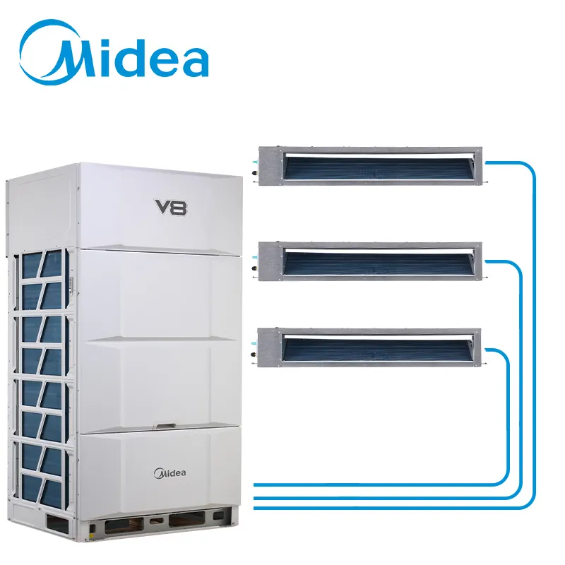 Mideahvacシステム広容量範囲18hp 50kwR410A低スタンバイ消費電力ショッピングモール用セントラルエアコン