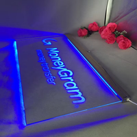 Enseigne lumineuse LED en acrylique personnalisée pour magasin, avec bordure lumineuse, pour sortie et parking, enseigne lumineuse en acrylique pour grand magasin