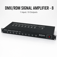 Répartiteur de signal DMX RDM 1 entrée 8 sorties, isolation optique, XLR 3 broches pour système d'éclairage de scène professionnel
