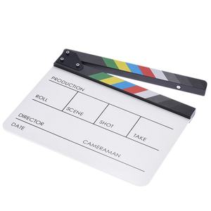 10 "* 12"/24.5*30cm acrylique effaçable à sec clins <span class=keywords><strong>Clap</strong></span>-stick clapper board ardoise pour <span class=keywords><strong>Film</strong></span> <span class=keywords><strong>film</strong></span> coupe scène d'action - Product Image 3