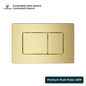 Plaque de commande à double chasse pour réservoir de toilettes encastré, 38 mm, en acier inoxydable, économie d'eau, pour <span class=keywords><strong>Geberit</strong></span> - Product Image 3