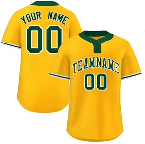 Maglia da Softball Personalizzata a Due Bottoni Unisex, Uniforme da Baseball in Poliestere per Squadre Giovanili - Product Image 5