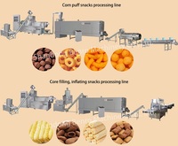 Ligne de production de snacks de maïs soufflé multifonctionnelle clé en main professionnelle, usine de transformation de boulettes de fromage