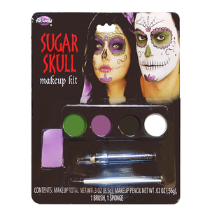 7PCs kit <span class=keywords><strong>de</strong></span> maquillaje <span class=keywords><strong>de</strong></span> <span class=keywords><strong>calavera</strong></span> <span class=keywords><strong>de</strong></span> azúcar <span class=keywords><strong>de</strong></span> Halloween - Product Image 1