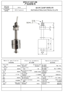 Resistencia a altas temperaturas Caldera de tanque de agua vertical Rosca M10 Sensor de interruptor de nivel de flotador de agua - Product Image 3
