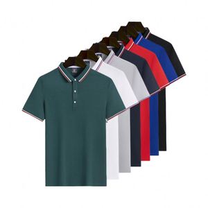 Polo en soie glacée d'été de haute qualité pour hommes et femmes, personnalisable, en promotion - Product Image 2