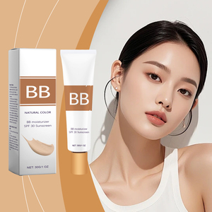 Crème <span class=keywords><strong>BB</strong></span> Hydratante Couleur Naturelle Correcteur Protecteur Maquillage Léger Base Isolante Fond de Teint Liquide Teint 30g Titane - Product Image 1