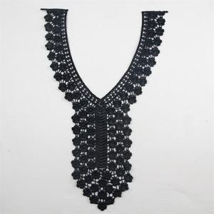 Bordado cuello encaje agua Soluble algodón Guipur dos lados blanco químico guipur encaje <span class=keywords><strong>Collar</strong></span> para mujeres - Product Image 3