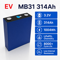 Celdas de Batería LiFePO4 MB31 314Ah en Stock en la UE, Grado A, Prismáticas, Proveedor de Celdas LFP para Fabricantes de Paquetes de Baterías y Sistemas de Almacenamiento de Energía Comerciales