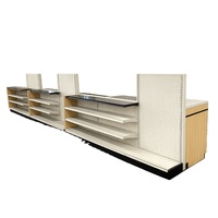 Comptoir de caisse modulaire de style américain avec étagère d'affichage impulsionnel pour supermarché et magasin de proximité