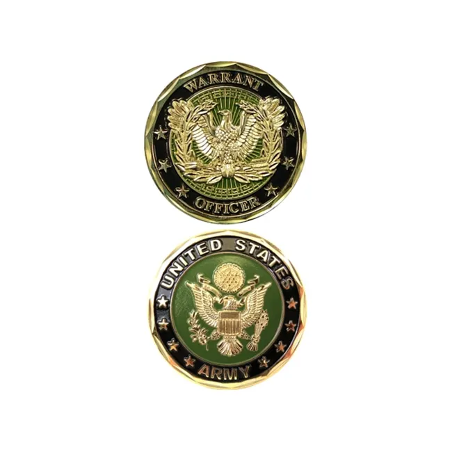 Manufacturer Customized 3D Military US United States Army Warrant Officer Rising Eagle Custom Challenge Coin Warrants