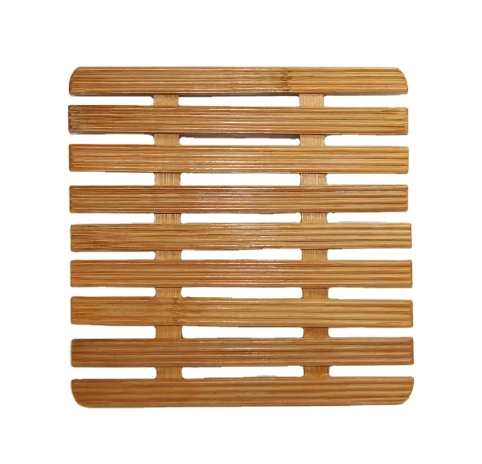 Promotion Gift Cheap New Hot Pan Table Small Fillister Eight Stripes Bamboo Bowl Mat
